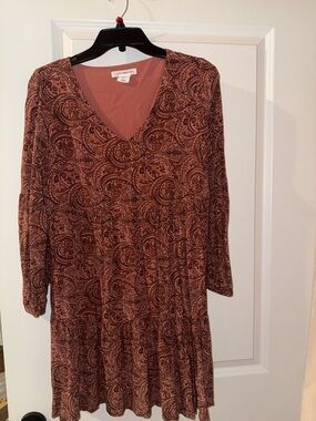 Lucky Brand Rust Paisley Dress